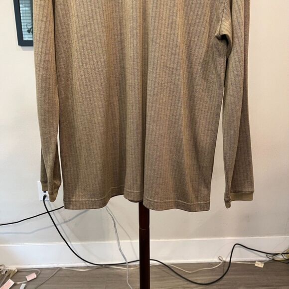 Claiborne - LS Micro Herringbone Polo - Bronze - Picture 5 of 7